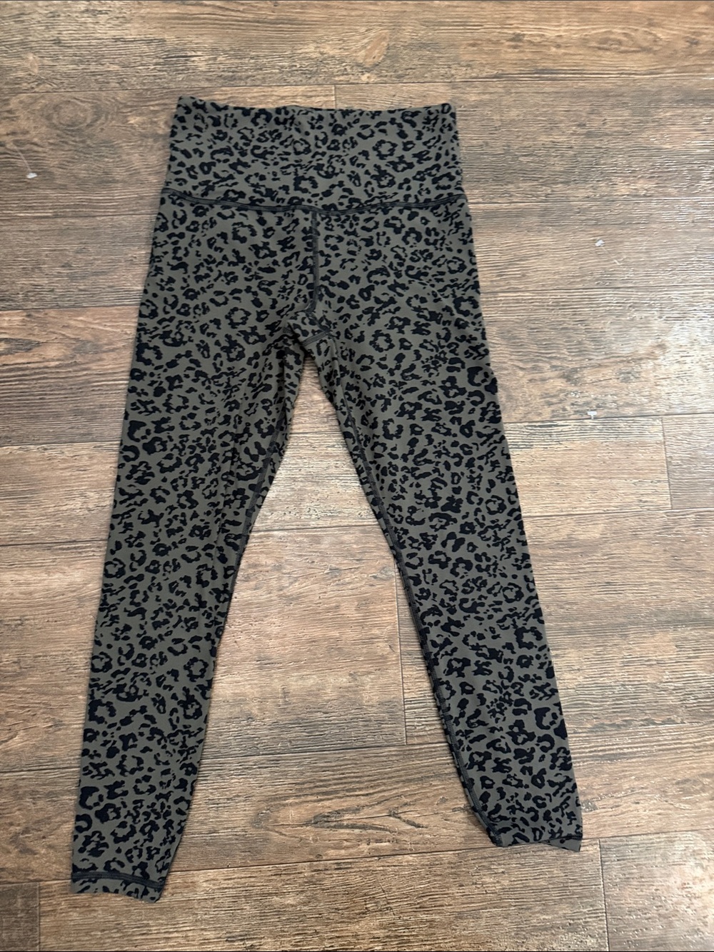 Athleta Elation Ultra High Rise Olive and Black Leopard Leggings